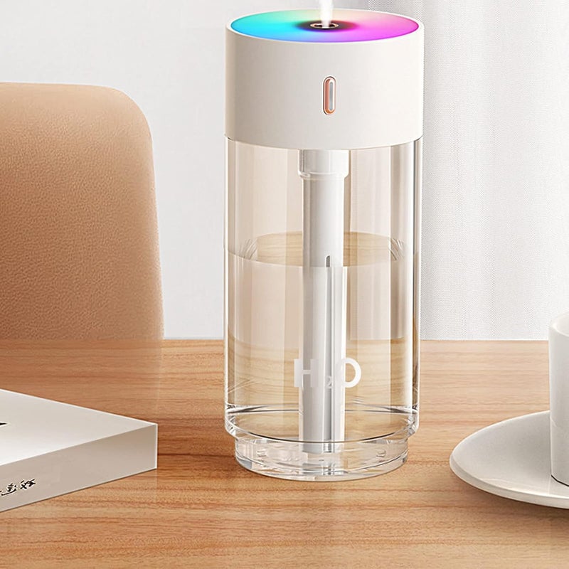 klarako Portable Mini Humidifier, Colorful Light Desktop Humidifier for Office Bedroom - Image 4