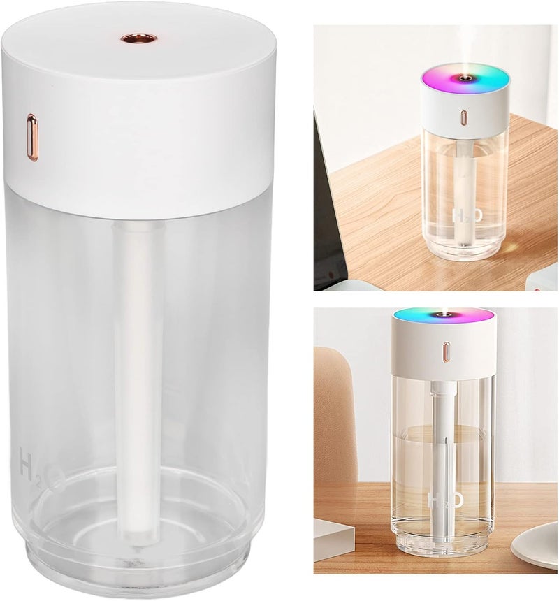 klarako Portable Mini Humidifier, Colorful Light Desktop Humidifier for Office Bedroom - Image 5