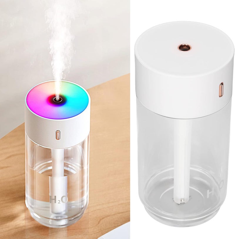 klarako Portable Mini Humidifier, Colorful Light Desktop Humidifier for Office Bedroom - Image 3