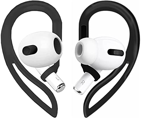 JNSA AirPod Ear Hooks Anti-Slip Anti-Drop Earhooks Compatible with AirPods 3/2 / 1/ Pro,Black - Image 1