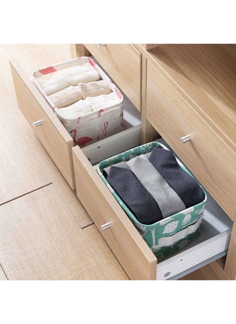 ICOESS ICOESS Foldable Multipurpose Storage Box Small Canvas Fabric Basket for Organizing Storage Box with Handles for Wardrobe Closet and Home Organization Pack Of 3  - Image 5