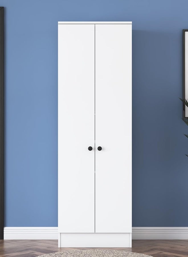 Home Canvas خزانة تخزين أحذية طويلة أنيقة بيضاء - Image 4