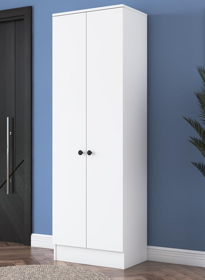 Home Canvas خزانة تخزين أحذية طويلة أنيقة بيضاء - Image 1