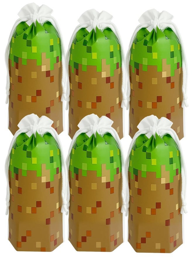 Eylola 48Pcs 7 x 10Inch Pixel Miner Favor Bags Pixel Themed Treat Goodie Bags for Birthday Party Supplies Video Game Party Candy Bag for Kids - Image 1