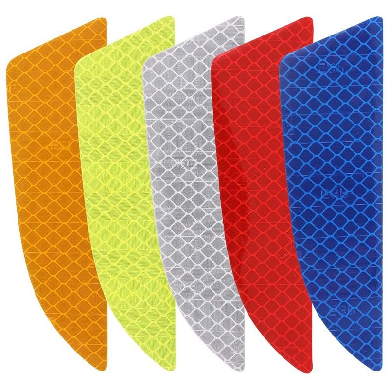 Buylogy® (Green) (4 Pcs) Car Front/Back Bumper Stickers Reflectors Protective Stickers Reflective Strip Warning Signs Car Styling Exterior Accessories Decoration - Image 1