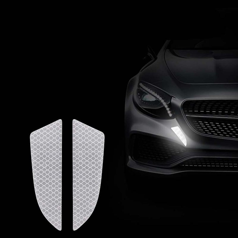 Buylogy® (Green) (4 Pcs) Car Front/Back Bumper Stickers Reflectors Protective Stickers Reflective Strip Warning Signs Car Styling Exterior Accessories Decoration - Image 3