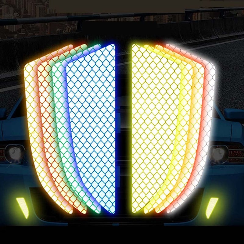 Buylogy® (Green) (4 Pcs) Car Front/Back Bumper Stickers Reflectors Protective Stickers Reflective Strip Warning Signs Car Styling Exterior Accessories Decoration - Image 5