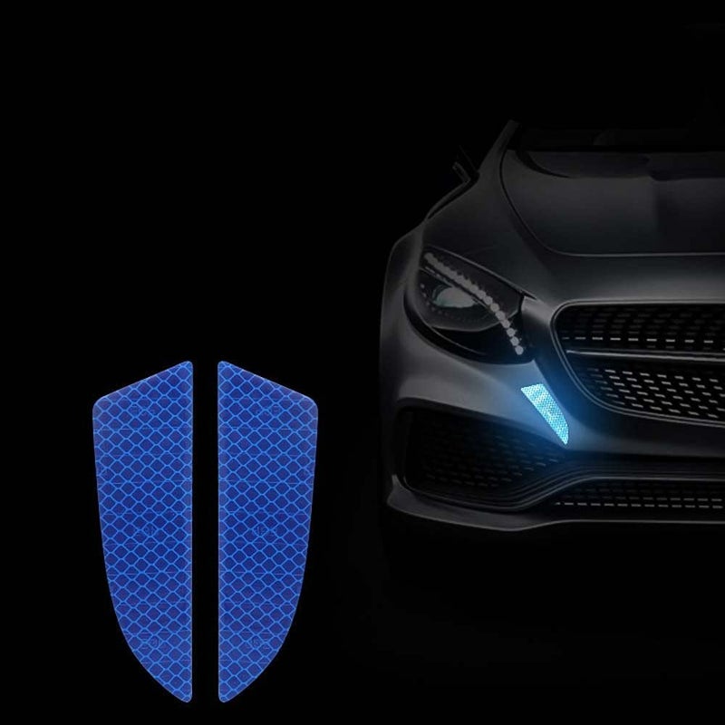 Buylogy® (Green) (4 Pcs) Car Front/Back Bumper Stickers Reflectors Protective Stickers Reflective Strip Warning Signs Car Styling Exterior Accessories Decoration - Image 4