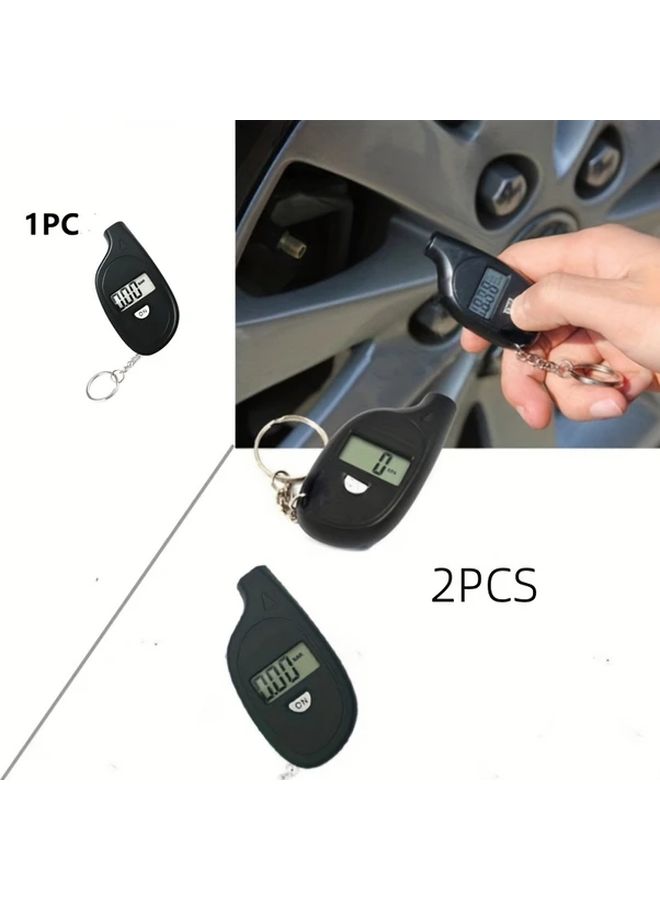 1 Piece Multi Functional Car Motorcycle Tire Pressure Tester Gauge Digital LCD Display Safety Alarm Tool - Image 1