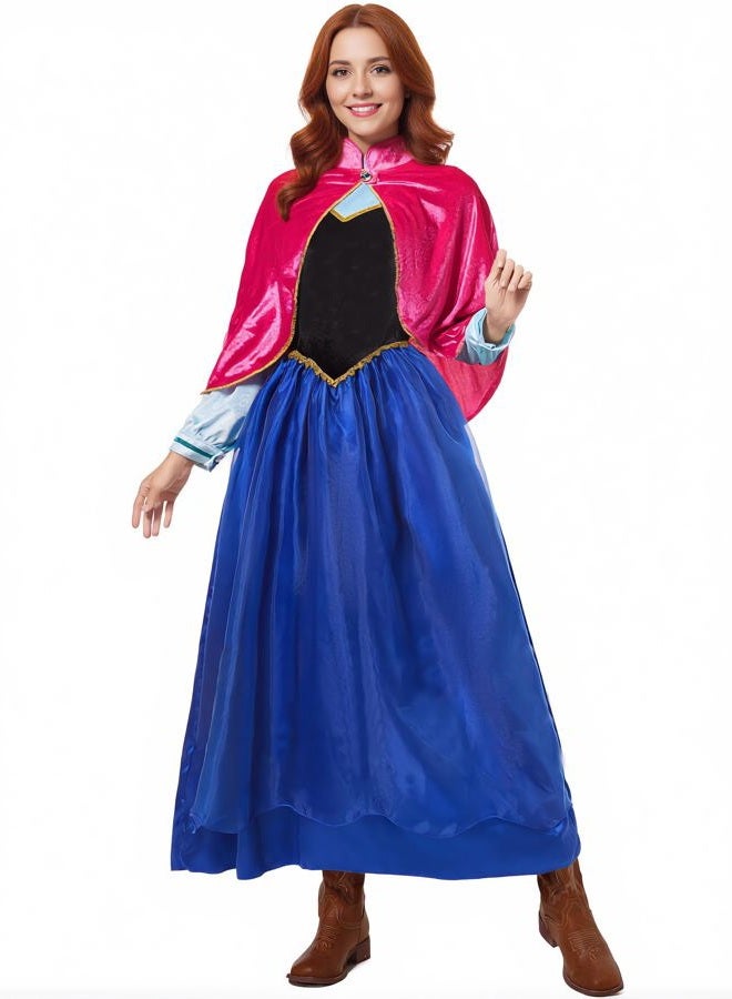 Funna Princess Costume for Women Dress Adult Halloween Cosplay with Capes, Medium - Image 1