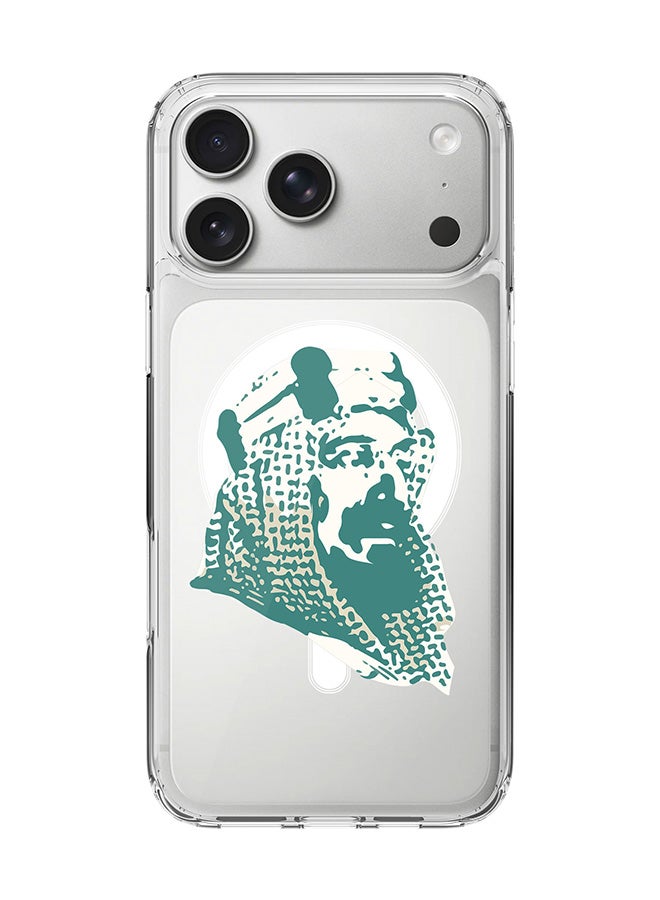 Stylizedd Classic Clear MagSafe Case for iPhone 17 Pro Max , Hybrid Soft Case Flexible Edges Anti Drop TPU PC Gel Thin Transparent Cover [ Designed for iPhone 17 Pro Max ] - Al Saud Print