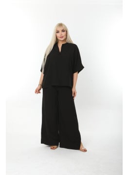 Escbutik Large Size Side Slit Comfortable Two-piece Suit with Trousers Stylish Bottom-Top Suit  - Image 4