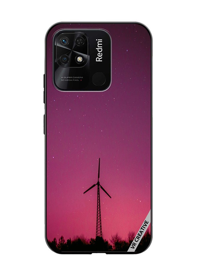 VR CREATIVE Protective Case Cover For Xiaomi Redmi 10C Pink Nights Design Multicolour - Image 1