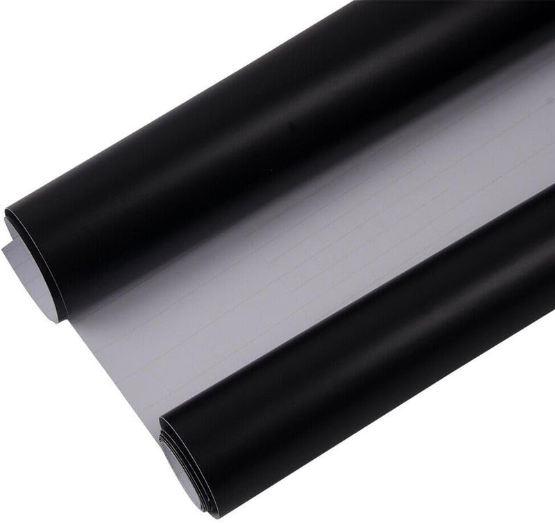 LZLRUN Matte Black Vinyl Wrap Self Adhesive Air Release Bubble - Outdoor Rated for Automotive Use - 1ft x 10ft Knife + Squeegee - Image 3