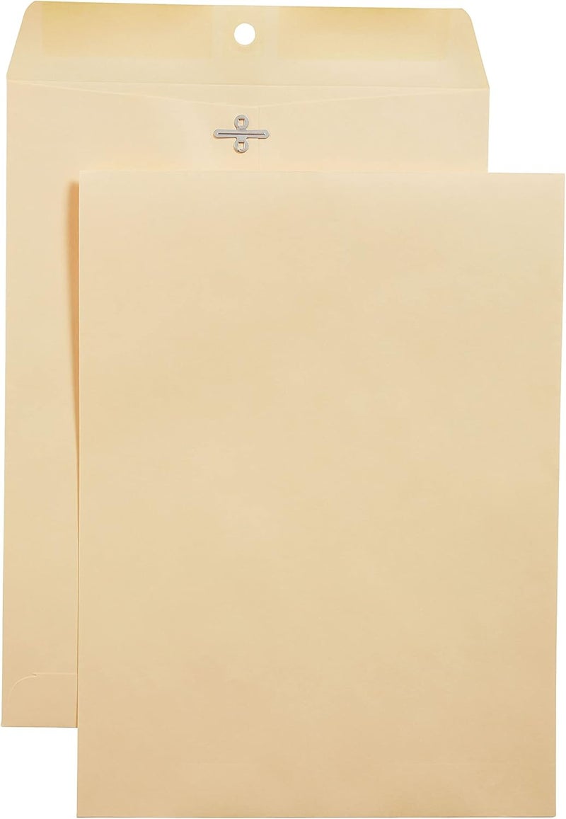 Staples مغلفات كتالوج قابلة للإغلاق من Staples 121962 بوزن إضافي ثقيل 9 إنش طول × 12 إنش ارتفاع مانيل 100 علبة - Image 2