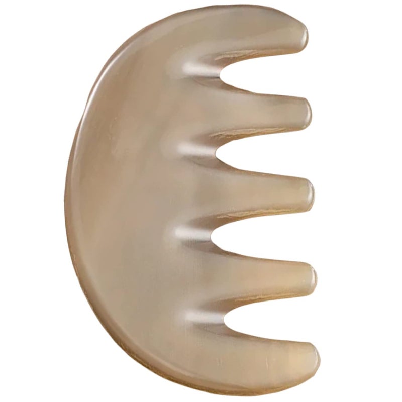 FOMIYES FiveTooth Massage Comb guasha Board detangler Brush sha Scraping Massager Shampoo Brush gua sha Jade Stone guasha Scraper Head Massage Comb Jade Comb Scrubber Waste Horns Body