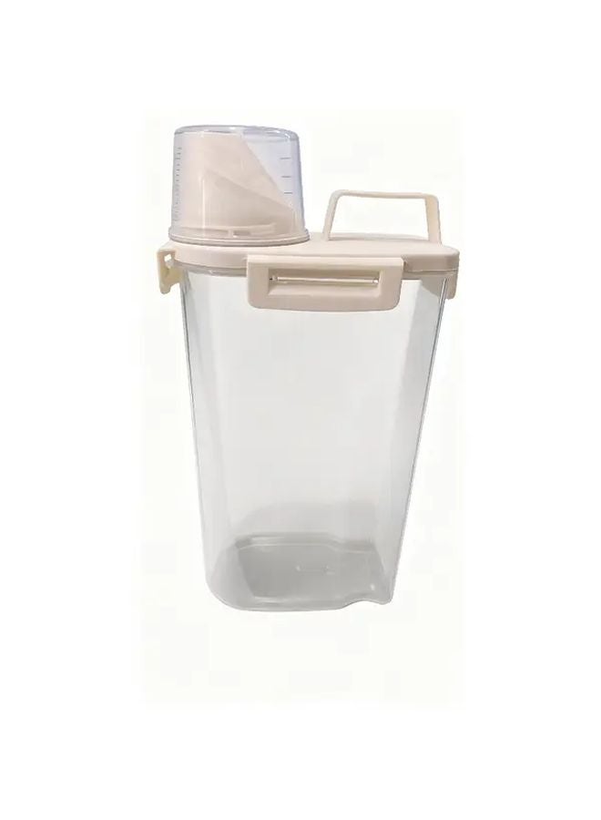 موزع المنظفات الأبيض الشفاف عالي السعة للغسيل وغسل الأطباق والتنظيف - Image 1