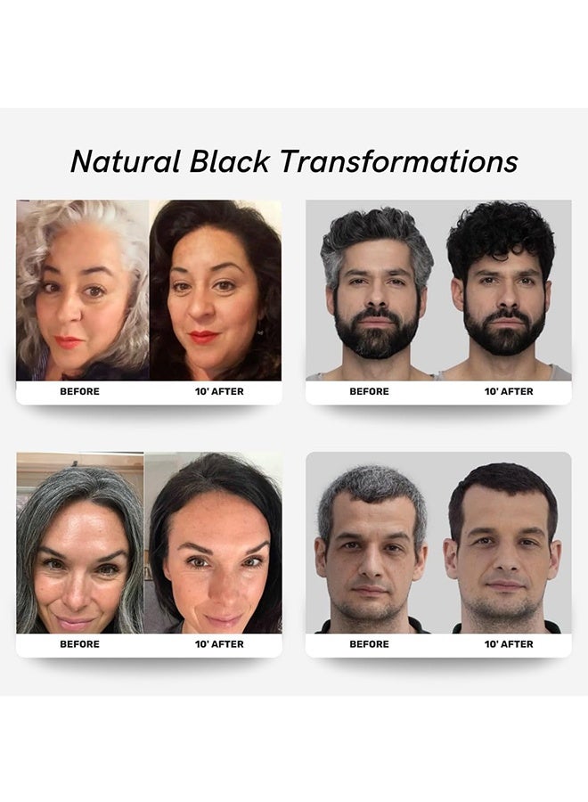 Polar Hair Dye Shampoo | Jet Black Hair Dye Color Shampoo for Gray Coverage | Hair color shampoo for gray hair coverage; jet black shampoo hair dye, vegan, ammonia-free, easy 10-minute use, 6.76 fl oz - Image 3