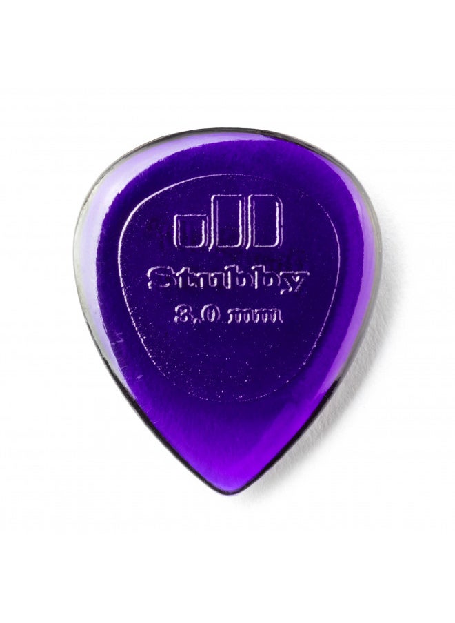 JIM DUNLOP JIM DUNLOP 474P3.0 Stubby®, Dark Purple, 3.0mm, 6/Player's Pack  - Image 1