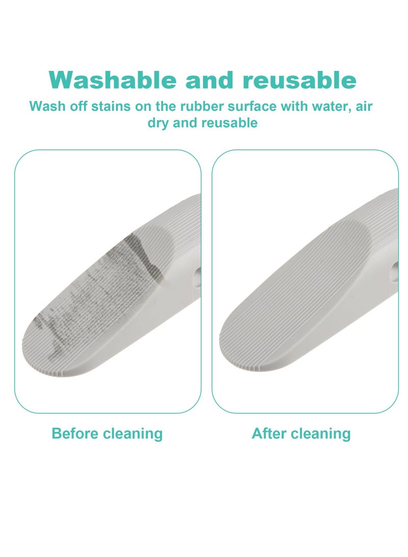 SYOSI Security Door Stop, Pack of 4 Rubber Heavy Duty Door Stoppers, Non- Quality Door Wedge with Holders for Home Office and School, Works All Floor Types And Carpet Heavy Duty Door Clip (Gray) - Image 5