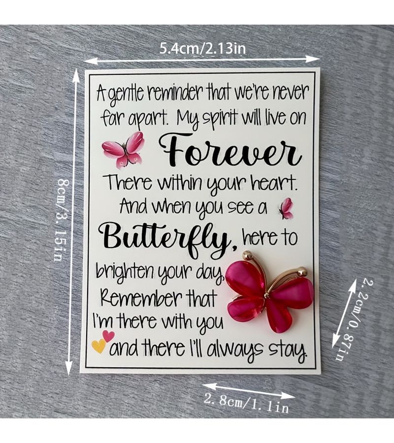Pocket Hug Cards with Butterfly Decorations 5pcs for Valentine Birthday Gift Women - Image 3