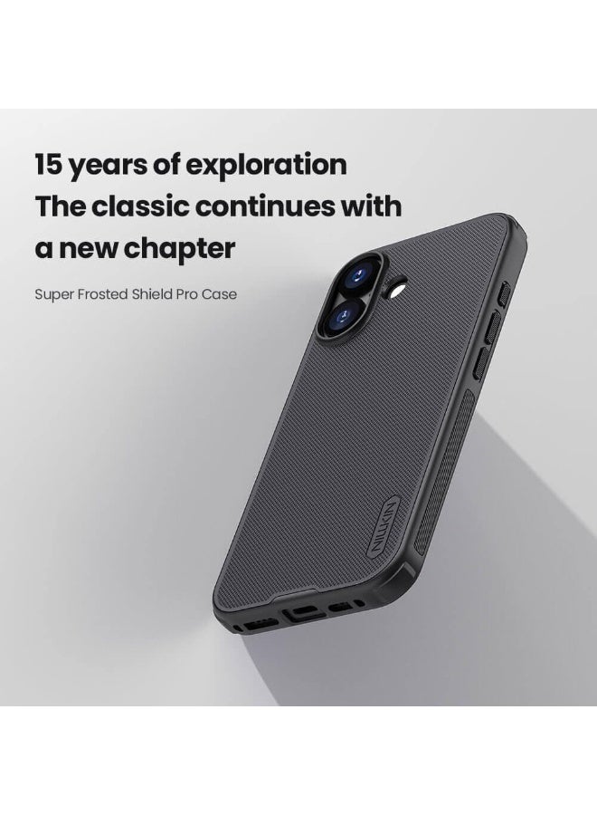 Nillkin Case for Iphone 17 2025 Super Frosted Shield Pro Hard Back Soft Border PC + TPU Shock Absorb Cover Raised Bezel Camera Protect PC ASSORTED Color Iphone 17 Black - Image 2
