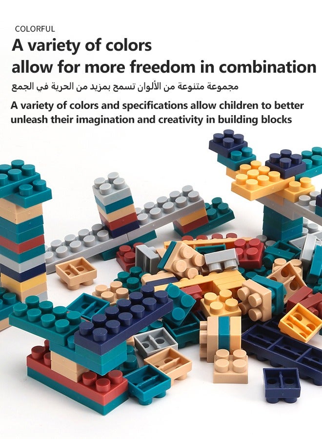 Beauenty Kids Activity Table Set with 120Pcs Building Blocks  Storage, Multifunctional Building Table, Kids Activity Table, STEM Toys Toddler Learning Playset Table for Boys Girls Gifts 3 4 5-10 Years Old - Image 4