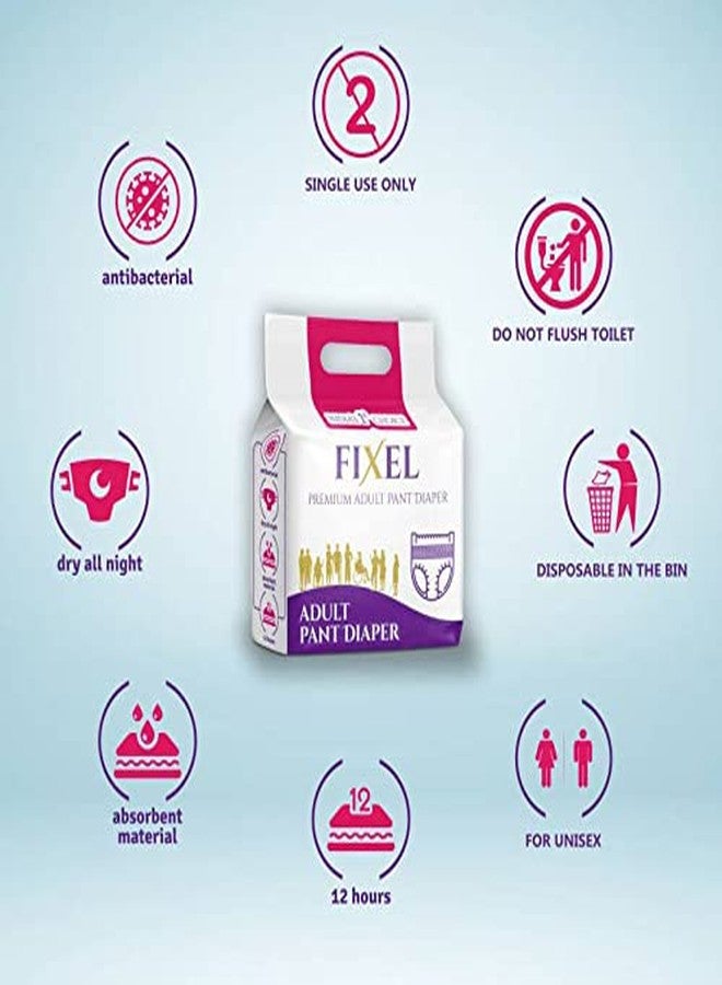 FIXEL Premium Adult diaper pants Waist size 93-157 cm (37"62") XXL (60 pisces) - Image 2