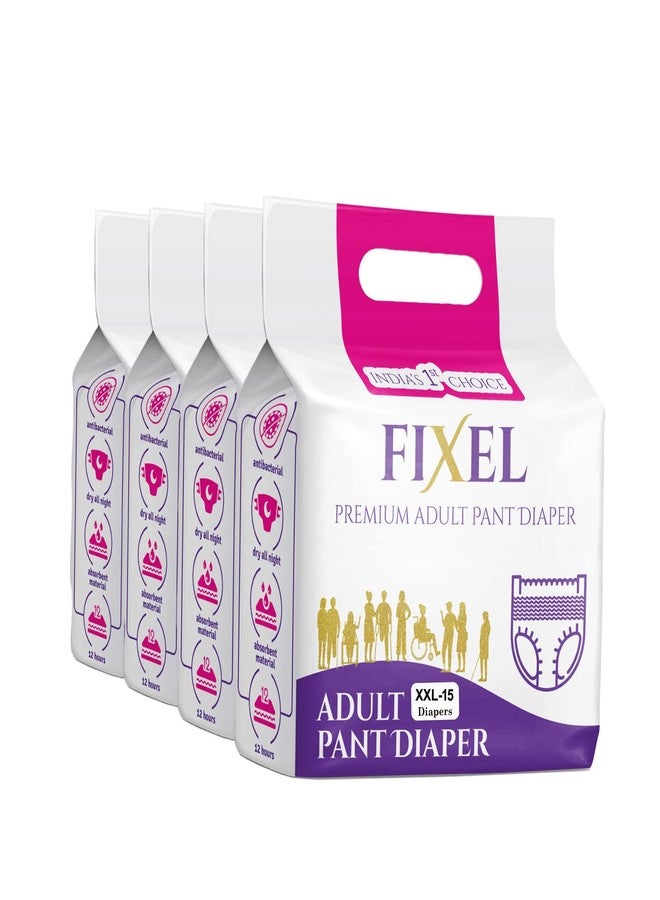FIXEL Premium Adult diaper pants Waist size 93-157 cm (37"62") XXL (60 pisces) - Image 1