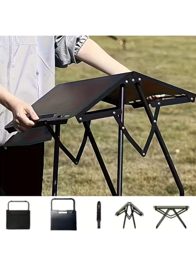 Lightweight Foldable Camping Table Picnic Table with Carrying Handle Ideal for Outdoor Activities Camping Accessories - Image 4