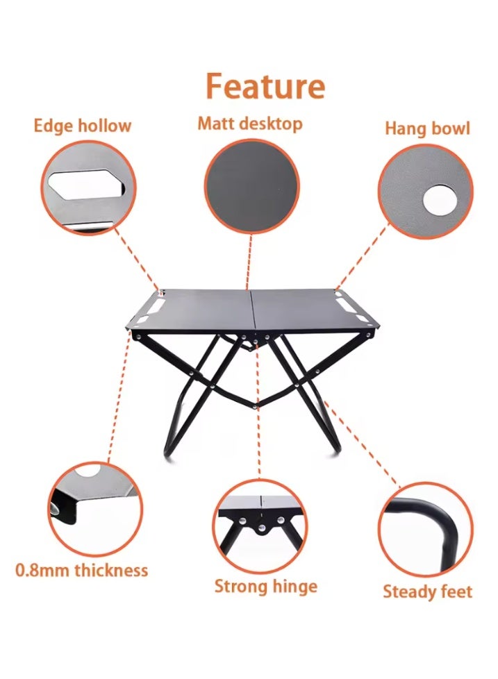 Lightweight Foldable Camping Table Picnic Table with Carrying Handle Ideal for Outdoor Activities Camping Accessories - Image 3