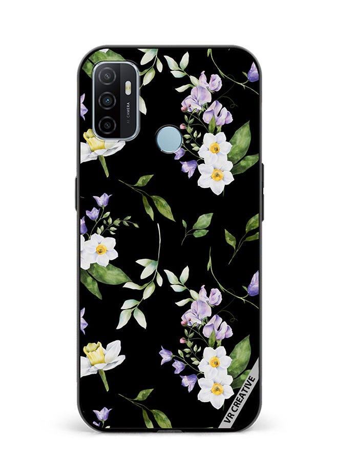 VR CREATIVE Protective Case Cover For Oppo A53 Flower Design Multicolour - Image 1