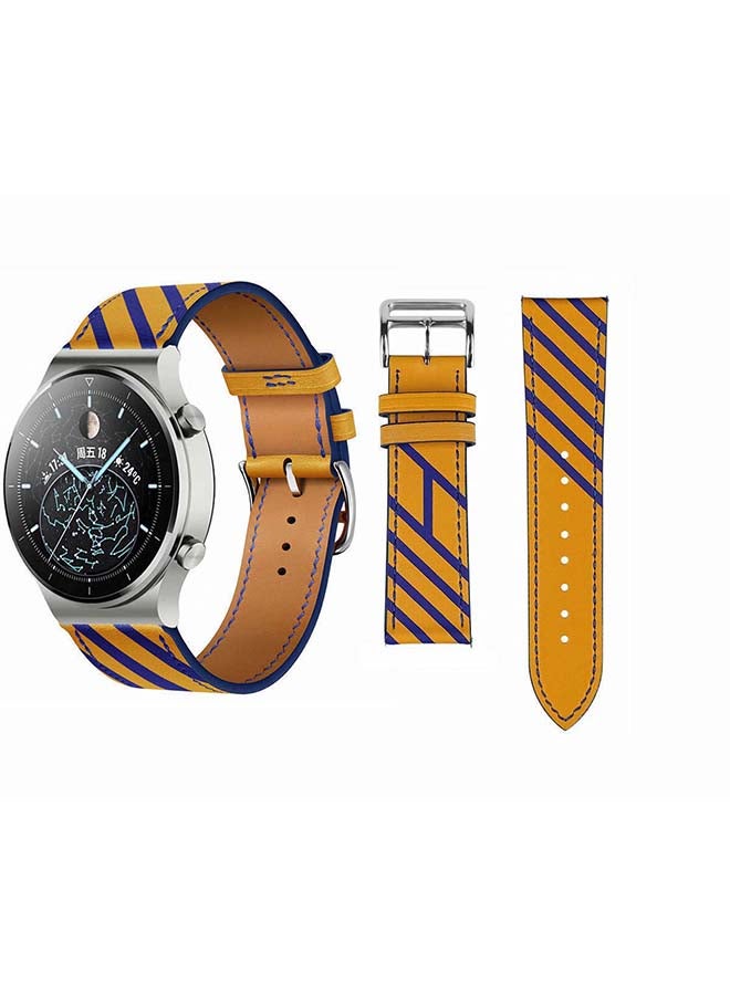 Perfii Supreme Replacement Band For Huawei Watch GT2 Pro Yellow/Blue - Image 1