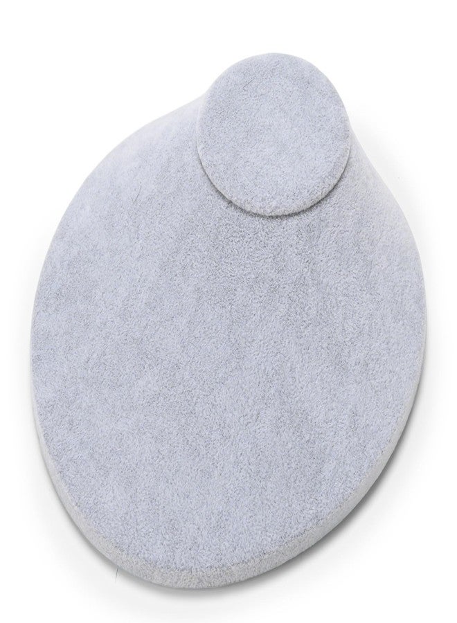 Oirlv Necklace Holder Bust Velvet Jewelry Display Necklace Display for Vendors Display Pendant Display Stand Grey - Image 1