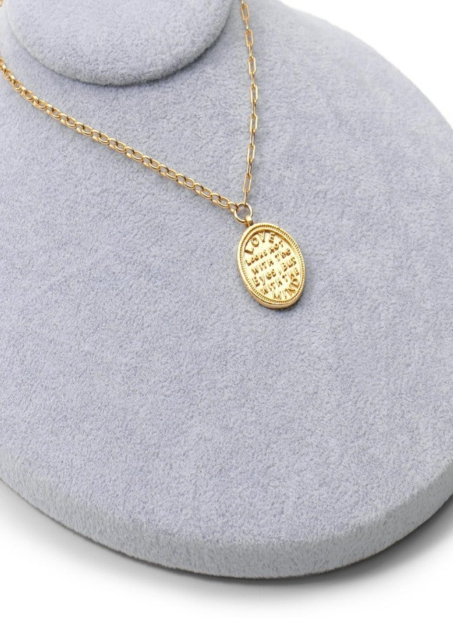 Oirlv Necklace Holder Bust Velvet Jewelry Display Necklace Display for Vendors Display Pendant Display Stand Grey - Image 3