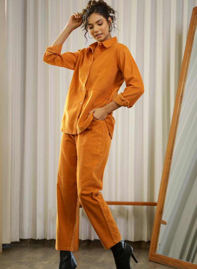 sanskrutihomes Panelled Shirt & Pants Co-Ord by Styli - Image 4