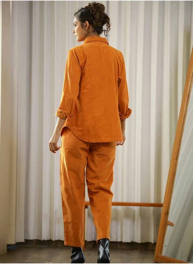 sanskrutihomes Panelled Shirt & Pants Co-Ord by Styli