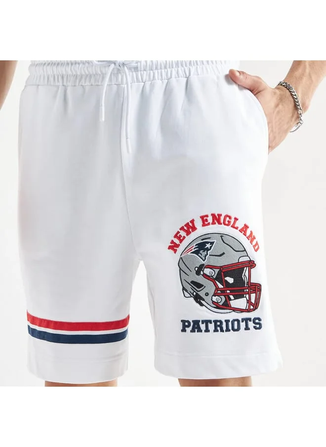 FAV New England Patriots Print Shorts with Drawstring Closure and Pockets
