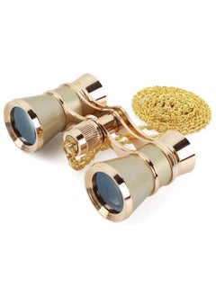 Vitacelli Mini Metal Gold Binoculars 3x25 Lightweight Retro Binocular with Built-in Gold Chain for Adults Kids Women in Musical Concert,Gold Performances  - Image 3
