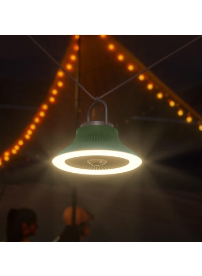 Camping Fan Outdoor Mosquito Repellent Fan with Led Light and Tripod Small Tent Ceiling Fan USB Rechargeable LED Outdoor Tent Lamps Fan Camping Light Portable Night Light for BBQ Fishing 