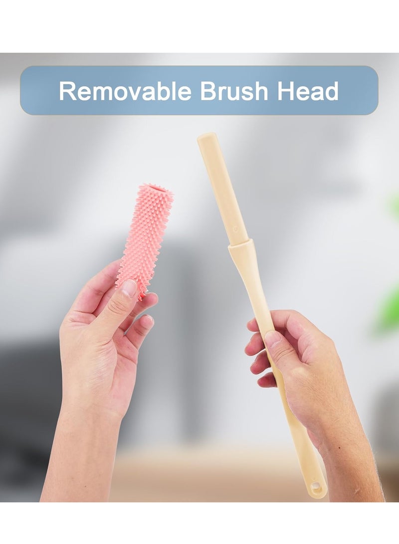 فرشاة تنظيف فجوات أصابع القدم - فرشاة تنظيف أصابع القدم من السيليكون للاستخدام أثناء الاستحمام، أداة تقشير بمقبض طويل(١ قطعه ) - Image 2