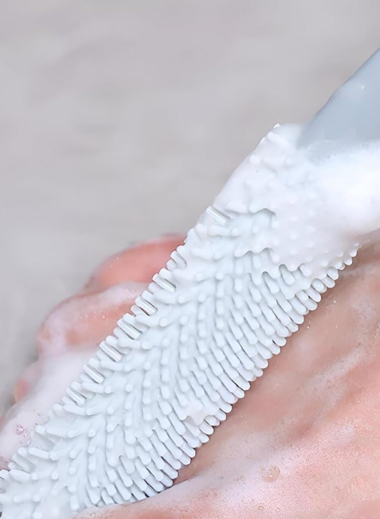 فرشاة تنظيف فجوات أصابع القدم - فرشاة تنظيف أصابع القدم من السيليكون للاستخدام أثناء الاستحمام، أداة تقشير بمقبض طويل(١ قطعه ) - Image 3