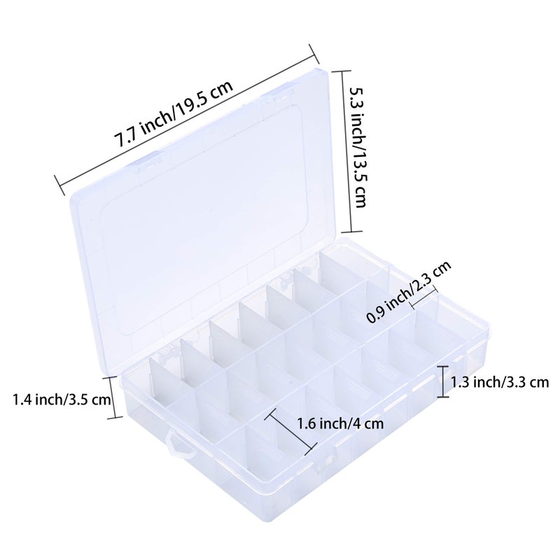 Peirich Embroidery Floss Organizer Box - 24 Compartments with 100 Hard Floss Bobbins and 459 Color Number Stickers - Image 5