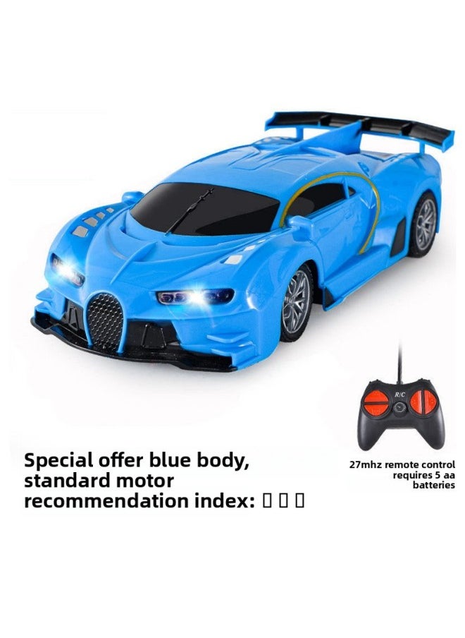 Remote Control Car Rechargeable High-speed Remote Control Car Sports Car Drift Racing Electric Children's Toy Car Small Car Boy-Color:Blue Special Offer Bujiadi-Proportion:High-strength Motor (2 Groups Of Charging + Charging Cable/device)  - Image 1