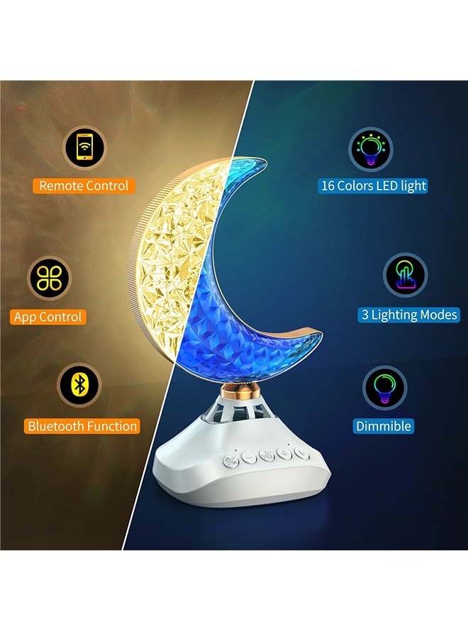 Cordless  Quran Table Lamp 3 Color Dimmable and Adjustable Brightness with Ramadan Crescent