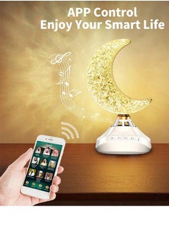 آد فيت مصباح طاولة قرآن لاسلكي 3 ألوان قابل للتعتيم وقابل للتعديل بشكل هلال رمضان  - Image 2