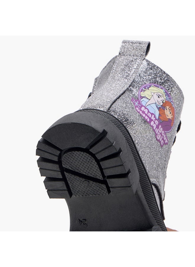 Disney Girls Frozen Print Ankle Boots with Zip Closure - Image 5