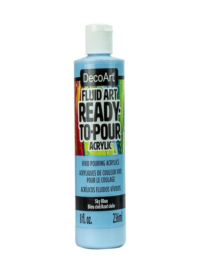 DecoArt Deco Art DecoArt FluidArt Ready-To-Pour Acrylic Paint 8oz-Sky Blue - Image 1
