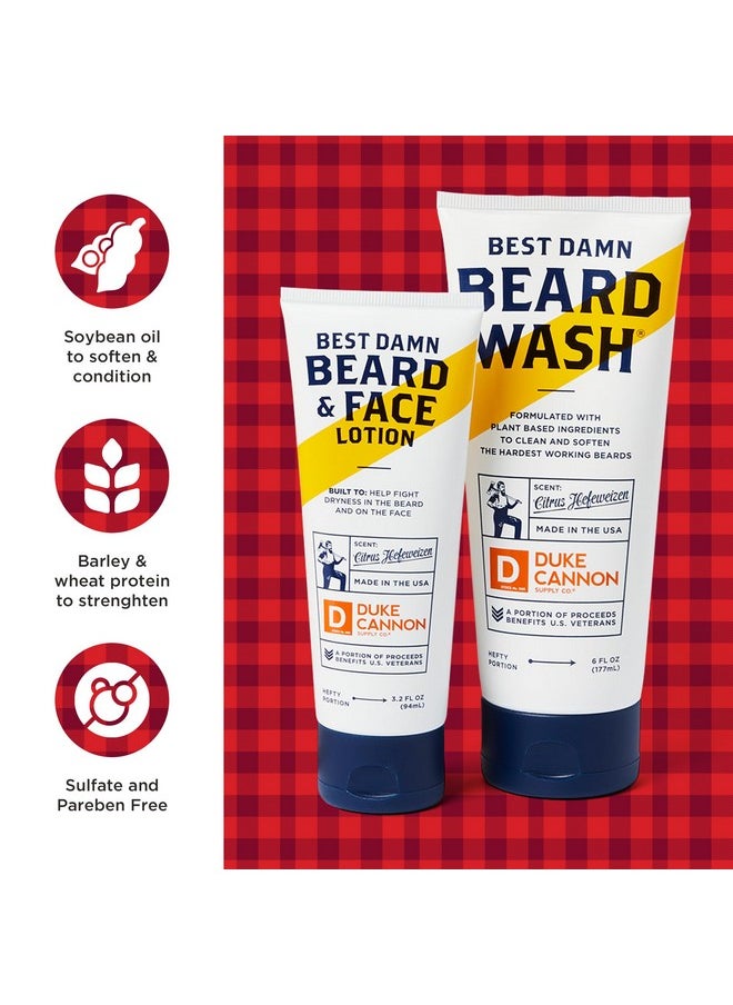 Duke Cannon Supply Co. Duke Cannon Supply Co. Holiday Whisker Wonderland Gift Set - Best Beard & Face Lotion and Beard Wash for Men, Hydrating, Moisturizing, Soothing, Citrus Scent, Paraben & Sulfate-Free  - Image 5