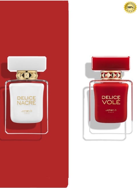 Delice Vole Johan.b Paris Perfume EDP 100ML And Delice Nacre Johan.b Paris Perfume EDP 100ML